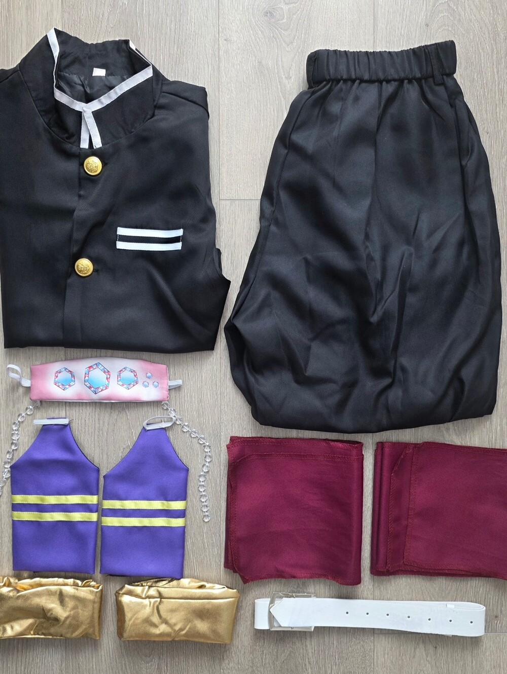 Demon Slayer Sound Hashira Tengen Uzui Anime Cosplay Halloween Costume Mens Sz L